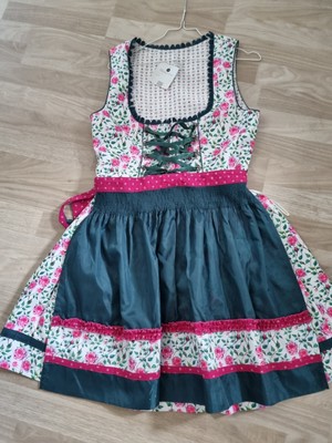 Dirndl Gr. 38-40 mit Rosen Muster Almsach