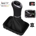 ICT gear shift knob gaiter boot for Chrysler Crossfire 03-08 stitch silver B64