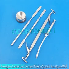 ODM Dental Instruments: Amalgam Well, Amagam Carrier Gun, Cement Spatulas Kit
