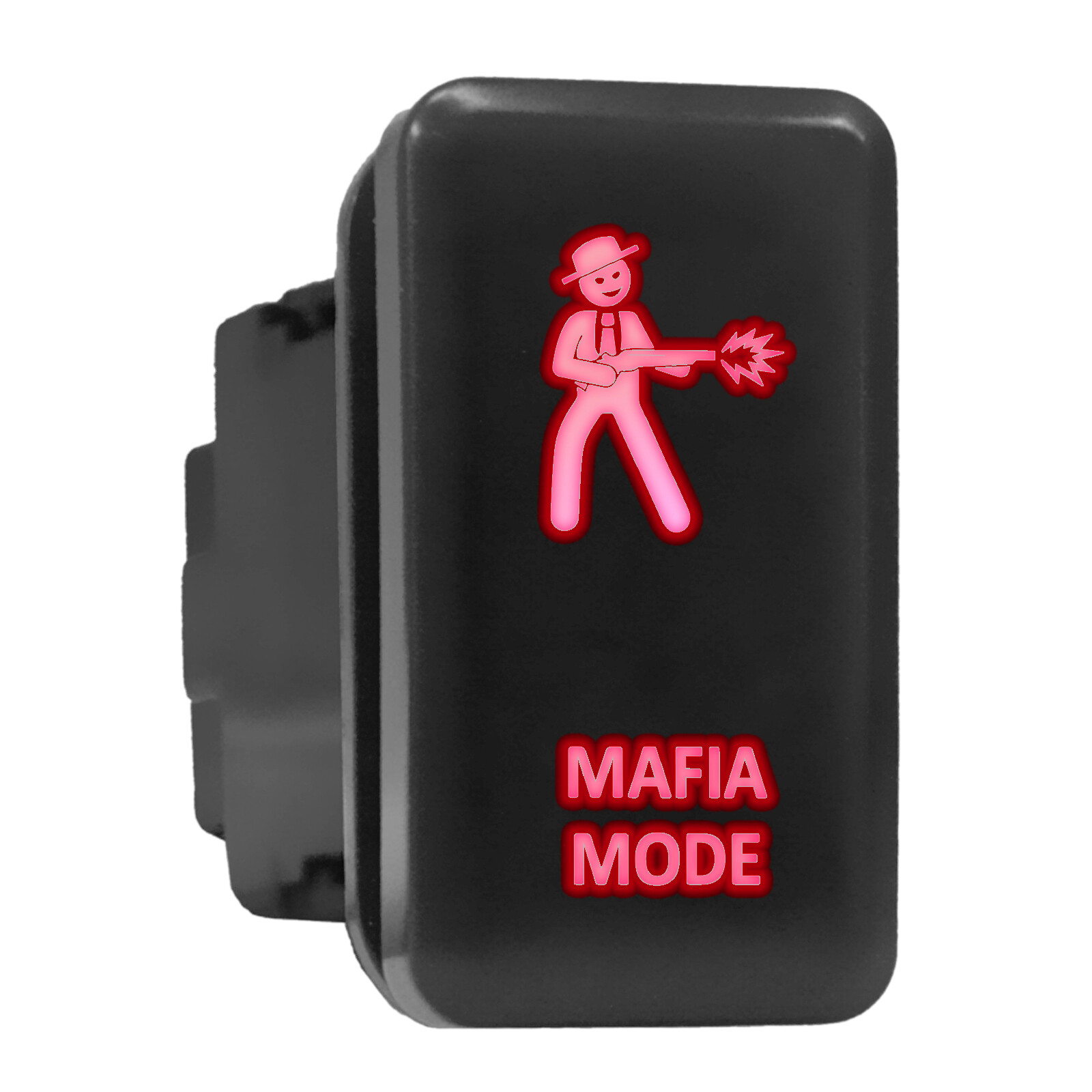 Red Backlit Tall Push-In Switch for Toyota - MAFIA MODE 1.54