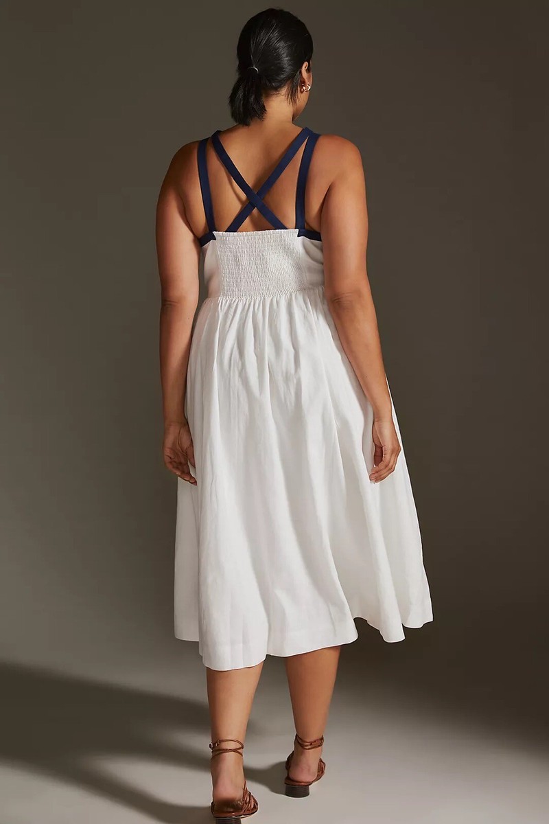 maeve linen dress Maeve Linen Tie-Back Maxi Dress