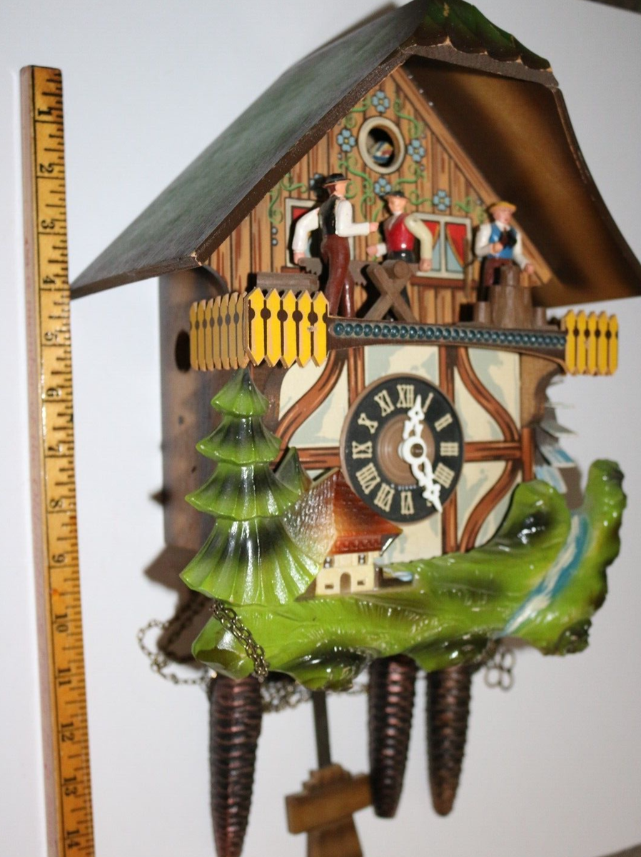 Vintage German E. Schmeckenbecher Black Forest Cuckoo Clock w