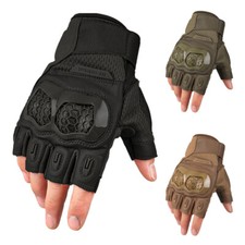 Tactical Work Gloves Knuckle Protection Fingerless Multi-Purpose Safety Gloves