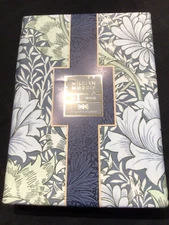 William Morris Duvet Cover & Sham QUEEN 3 PC Set CHRYSANTHEMUM SEA BLUE