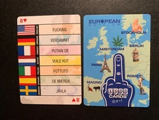 Swap Playing Card  CUSS CARD  Eight of Hearts  European Edition  TRANSLATE SLANG