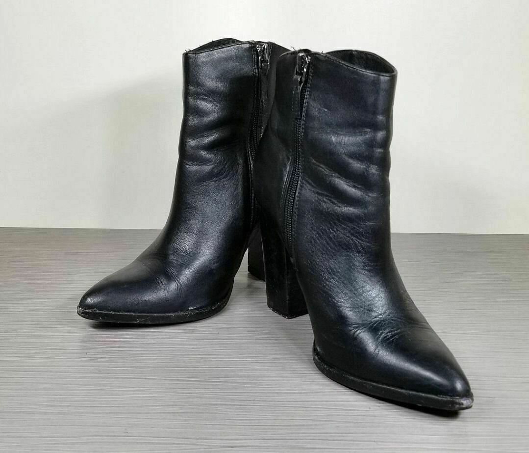 Halogen Bergen Pointed Toe Boot, Black Leather, W… - image 4