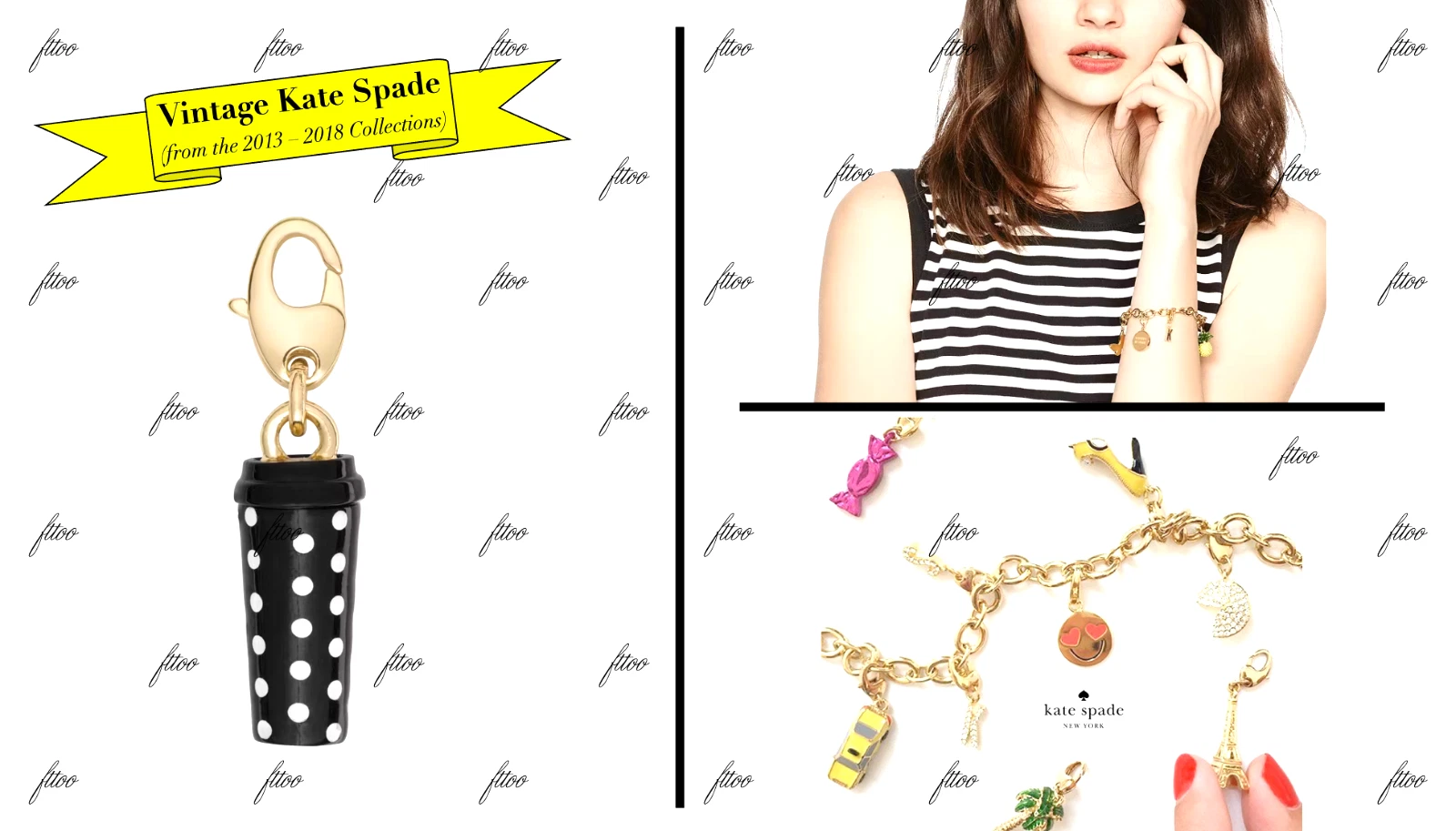 CIONDOLO KATE SPADE COFFEE BREAK COME AFFASCINANTE BRACCIALE TAZZA BICCHIERE DOLCI TESORI