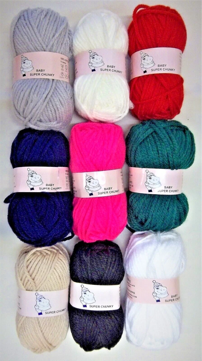 Woolyhippo Super Chunky Baby Yarn Acrylic Wool Soft 100g Knitting