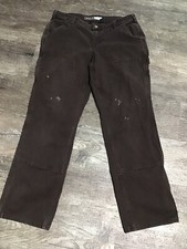 Lot-195-carhartt Pants Women Size 10 Double Knee Brown