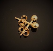 14k Gold Filled 1/20 of 14k Gold Ball Stud Earrings. 3mm Bead Size. Push Back.