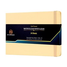 A5 Watercolour Journal Cold Pressed 140lb (300gsm) 100% Cotton Paper - 24 Sheets