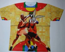Custom Jordan vs Bugs and Marvin T Shirt  pantone powder hare marvin bred og