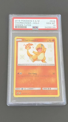 Pokemon Hidden Fates 2019 - Shiny Charmander Holo - SV6/SV94 Graded PSA 10 199