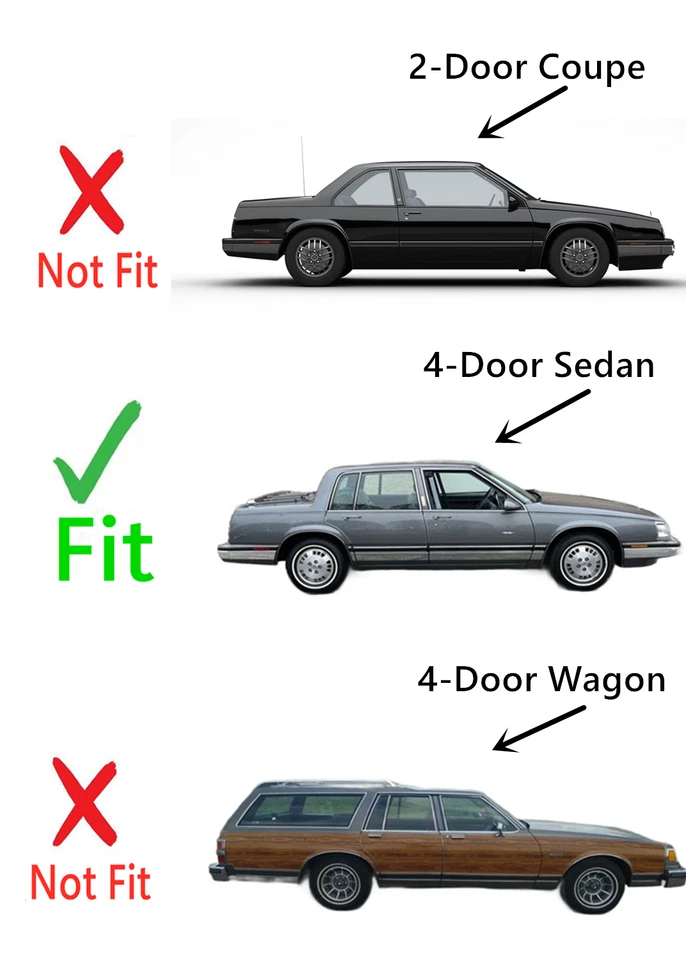Fit Electra LeSabre Bonneville Sedan Passenger Right Side Rear Door Window Glass Foto 3 de 4