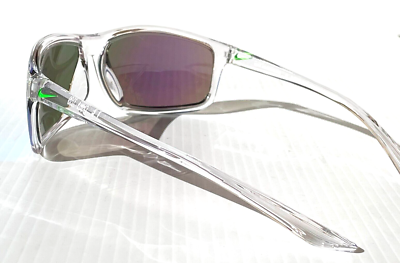 NEW NIKE ADRENALINE Clear Grey MAX Optics Green Mirror Lens  display picture 2