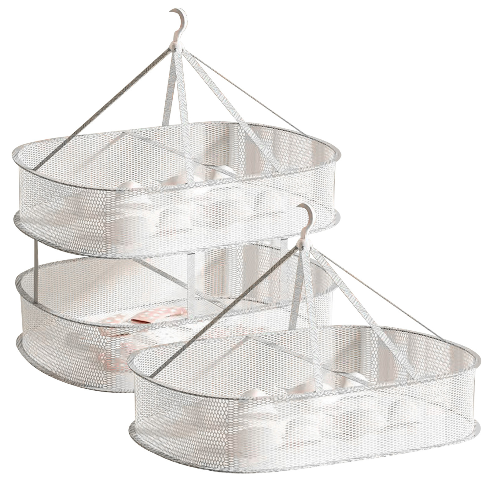 Sweater Drying Rack Lay Flat Mesh Portable Mesh Clothes Hangable Dryer Basket-image