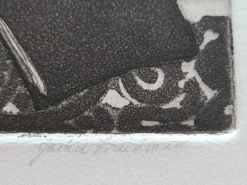 Original Jackie Friedman Pencil Signed B/W Etching "STRIPE 32" Limited #8/75 - Picture 5 of 6