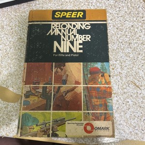 Speer Reloading Manual Number Nine for Rifle and Pistol Hardback 1974