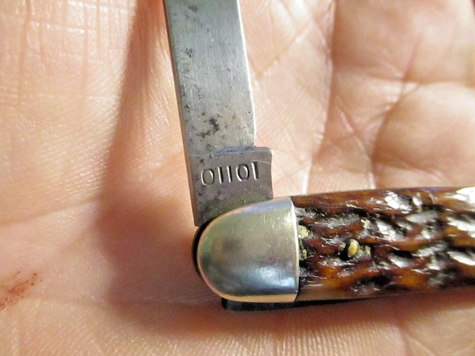 ВИНТАЖНЫЙ E.C Simmons Keen Kutter 1870-1940 РЕДКИЙ карманный нож с 2 лезвиями 01101 - Изображение 3 из 4