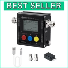 Lightweight SWR Power Meter for VHF/UHF Antennas - Includes Adapters