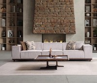 Elegantes Stoffsofa LuxuriöSe Wohnzimmer SitzmöBel 4-Sitzer Couch