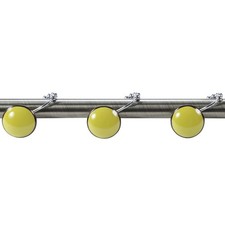 Rio Green Round Decorative Shower Curtain Hooks,5 Roller Ring Balls Designed ...