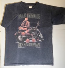 Dennis Rodman Bad As I Wanna Be T Shirt Size LARGE Vintage Single Stitch READ