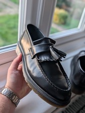 Dr. Martens Adrian Tassle Loafers UK Size 10 Smooth Black Leather