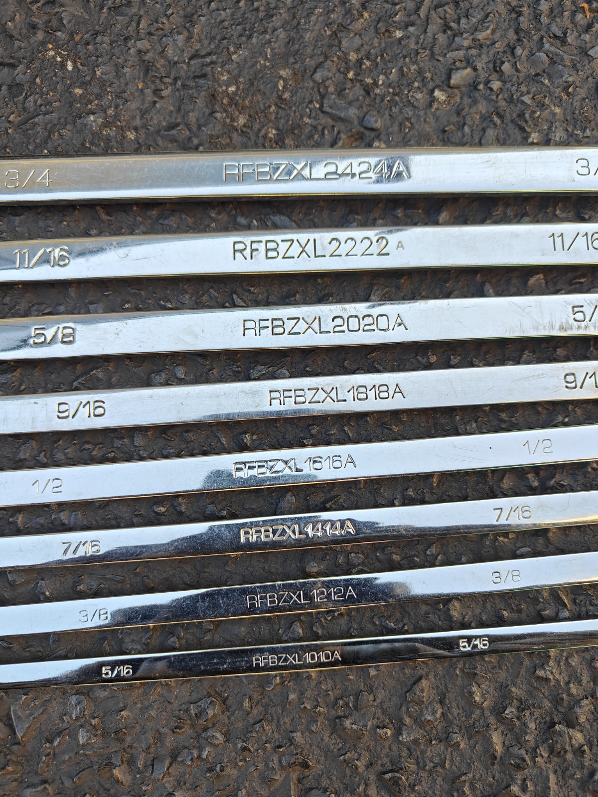 Matco Tools 8pc SAE 0° Flex Head Ratcheting Box XL Wrench Set Spline Inch