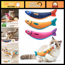 3 Pack Interactive Cat Toys - Soft Chew Kicker with Catnip  Silvervine, Crinkle