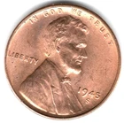 1945 S UNCIRCULATED Lincoln Wheat Cent RED - Actual Coin Shown