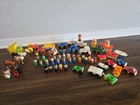 Vintage Mixed Lot Of 70 - Fisher Price Little People Vehicles & Accessories