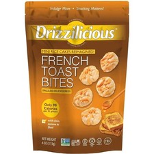 Drizzilicious Mini Rice Cakes French Toast Bites 113g Bag USA Import