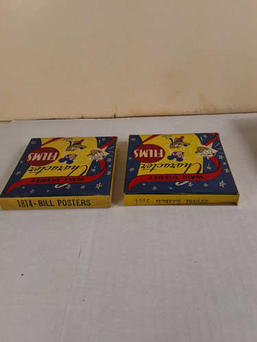 Disney Character Film HFE 8mm Bill Posters 1814, Mickeys Trailer 1815