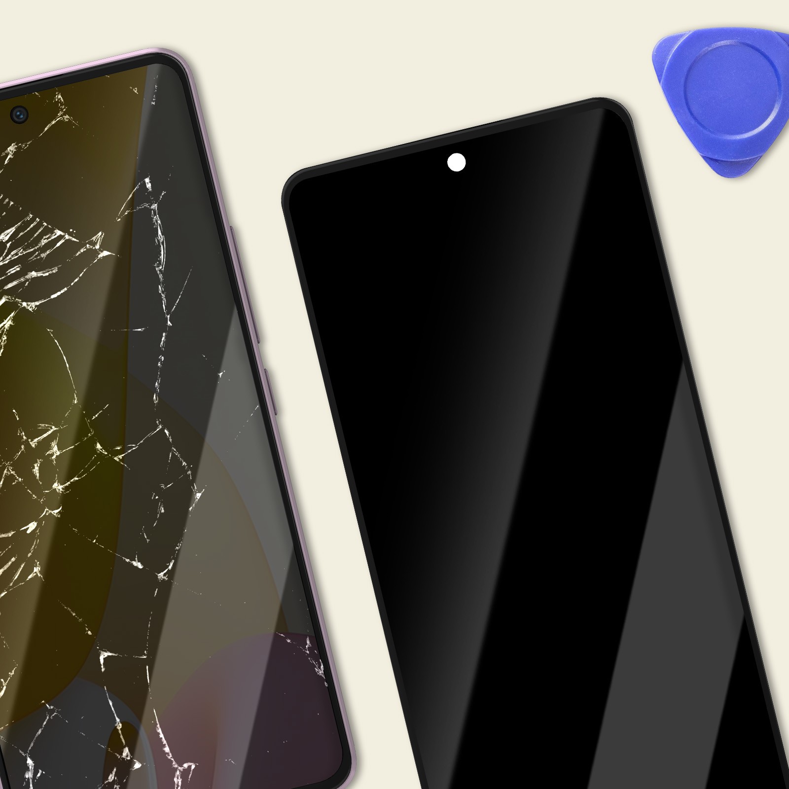 Kit écran tactile Xiaomi 12 Lite réactif avec afficheur LCD et boîtier violet - 4