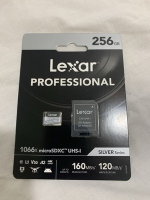 Lexar Professional 256GB 160MBS/120MB/s' micro SDXC UHS-1 1066x New SEALED