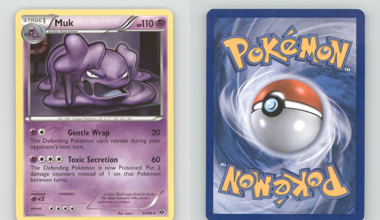 MUK 53/99 RARE NEXT DESTINIES POKEMON NEAR MINT