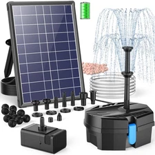 Solar Pond Filter Built-in 3600mAh Battery Backup, 8W Solar Pond Filter with ...