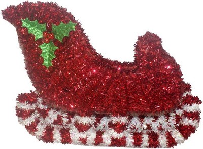 32207 - 9'' Tinsel Sleigh - [Pod 1-68]