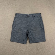 Hurley Chino Shorts Mens Size 36 Blue H2O-Dri Cotton Blend Beach Outdoor Skater