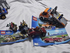 Lego City Complete Sets!  60048, 60017, 60007, 60055, 60082, 60065 With Minifigs