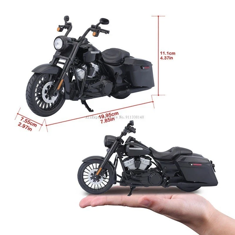 Maisto 1:12 Harley Davidson Road King Moto Modèle Diecast Livraison Gratuite - Photo 2/4