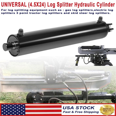 #ad #ad 26 27 Ton Log Splitter Hydraulic Cylinder 4.5quot; Bore x 24quot; Stroke 3500 PSI $398.99