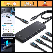 USB C Hub 4 Ports, USB-C 3.2 Multiport Adapter, 100W Power Delivery, Aluminum