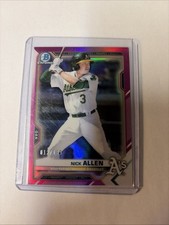 2021 Bowman - Chrome Prospects Nick Allen #BCP-147 Fuchsia Refractor /199 (RC)