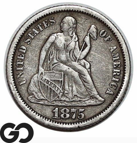 1875-S Seated Liberty Dime