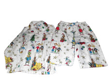 The Grinch Boys Size 8 Button Up Longsleeve Pajama Shirt W Pants Combo