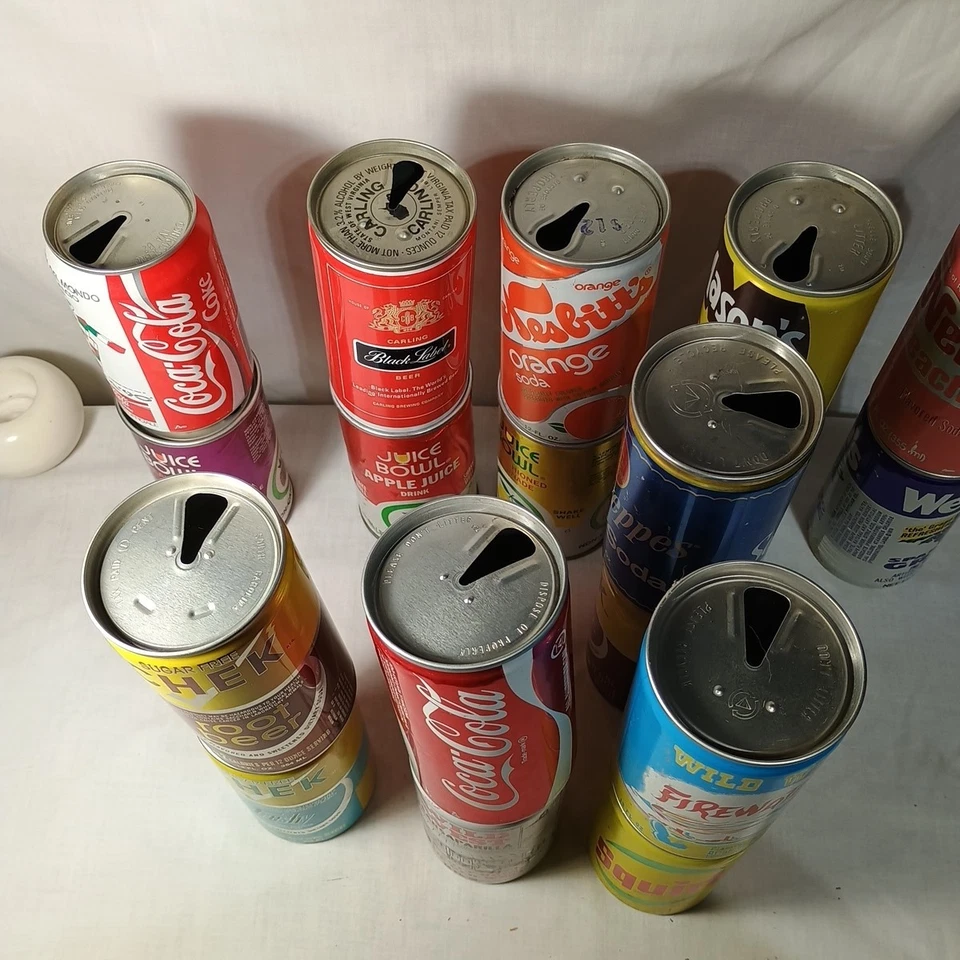 lot of 24 Vintage Soda Pop and Juice cans 21 Aluminum and 3 Cardboard and Alumin - Image 4 of 4