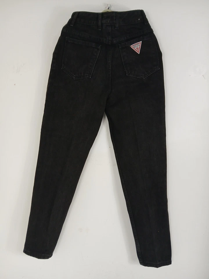 VTG Guess Marciano Jeans Womens Sz 8 Ankle Zip High Waist Made In USA 90s Black - Image 2 of 4
