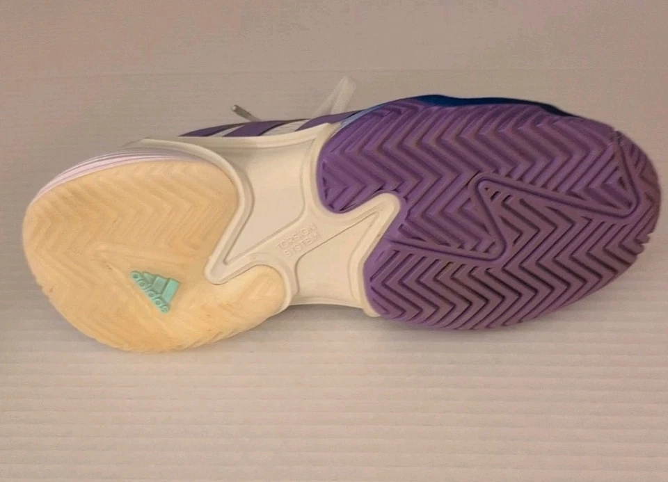 Adidas Women's Barricade Tennis Court Shoes Sneakers Blue Purple Sz 5.5 - Image 4 of 4